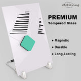 Load image into Gallery viewer, Mehaving Premium Glass Magnetic Desktop Notepad Whiteboard, Double Sided 7.8&quot;x11.8&quot; Small Dry Erase Board for Desk with Stand Rack，Portable White Board &amp; Adjustable Easel, Home,Office,School Supplies