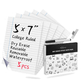 Load image into Gallery viewer, Mehaving Dry Erase Lined Sticky Note Pads, 5 Sheets Reusable Legal Pads 5x7&quot; College Ruled, Erasable Writing Pad, Waterproof Small White Board Stickers, Office School Supplies