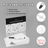 Load image into Gallery viewer, Mehaving Dry Erase Lined Sticky Note Pads, 5 Sheets Reusable Legal Pads 5x7&quot; College Ruled, Erasable Writing Pad, Waterproof Small White Board Stickers, Office School Supplies