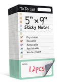 Load image into Gallery viewer, Mehaving Dry Erase to Do List Sticky Notes| 12pcs Premium Daily Planner White Board| Chore Chart Checklist Notepad| Lined Task Todo Memo Pad| Removable Suitable for Home,Office,Refrigerator,Desk